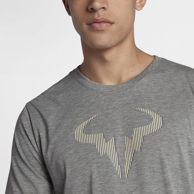Nike Mens Dry Rafa T-Shirt - Dark Grey Heather/Black - main image