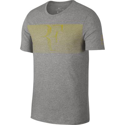 Nike Mens RF T-Shirt - Dark Grey Heather/Bright Citron - main image