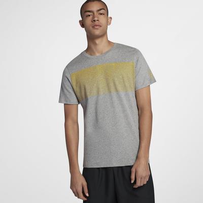 Nike Mens RF T-Shirt - Dark Grey Heather/Bright Citron - main image