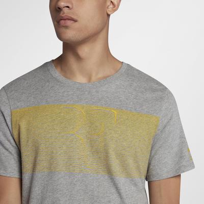 Nike Mens RF T-Shirt - Dark Grey Heather/Bright Citron - main image