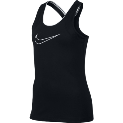 Nike Girls Pro Tank - Black/White - main image