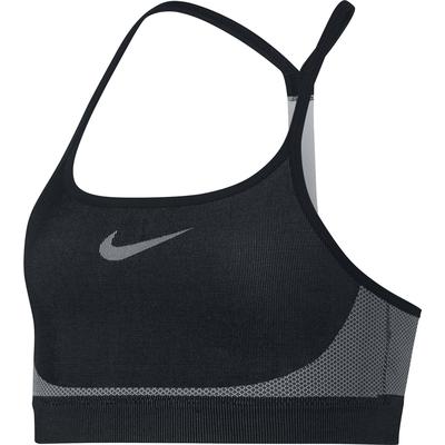 Nike Girls Seamless Sports Bra - Black/Wolf Grey - main image