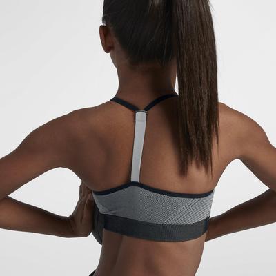 Nike Girls Seamless Sports Bra - Black/Wolf Grey - main image
