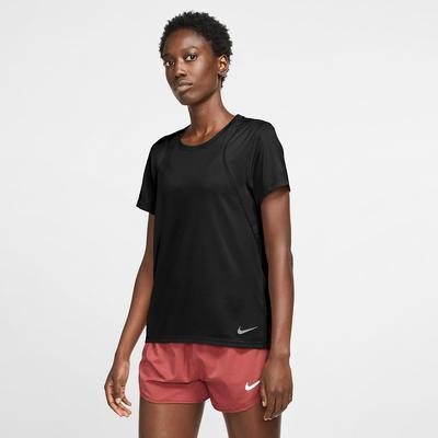 Nike Womens Run Short Sleeve Top - Black 