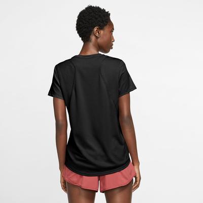 Nike Womens Run Short Sleeve Top - Black - main image