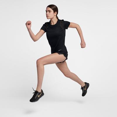 Nike Womens Run Short Sleeve Top - Black - main image