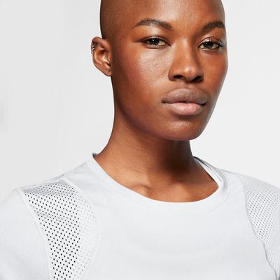 Nike Womens Run Short Sleeve Top - White - main image