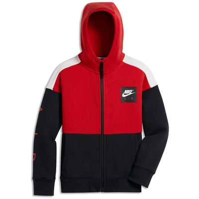 Nike Boys Air Full Zip Hoodie - University Red/Black/White - main image