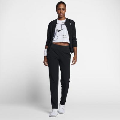 Nike Womens Tennis Warm-Up Tracksuit - Black/White