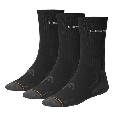 Head Performance Crew Socks (3 Pairs) - Black