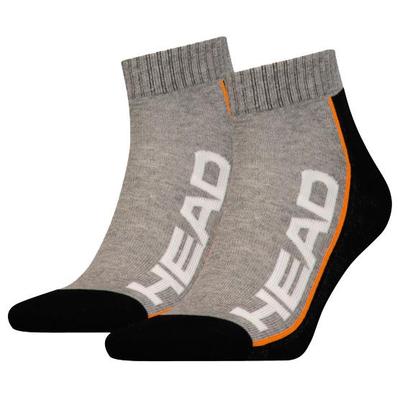 Head Short Performance Sneaker Socks (2 Pairs) - Grey/Black - main image