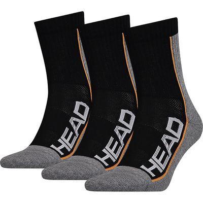 Head Performance Short Crew Socks (3 Pairs) - Black/Grey - main image
