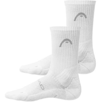 Head Match Crew Socks (2 Pairs) - White/Grey - main image