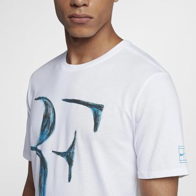 Nike Mens RF T-Shirt - White/Neo Turquoise - main image