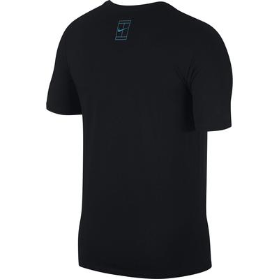 Nike Mens Court Graphic T-Shirt - Black/Neo Turquoise - main image