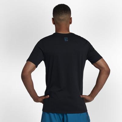 Nike Mens Court Graphic T-Shirt - Black/Neo Turquoise - main image