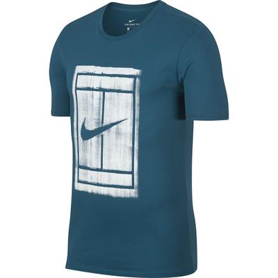 Nike Mens Court Graphic T-Shirt - Green Abyss/White - main image