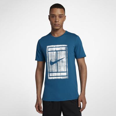 Nike Mens Court Graphic T-Shirt - Green Abyss/White - main image