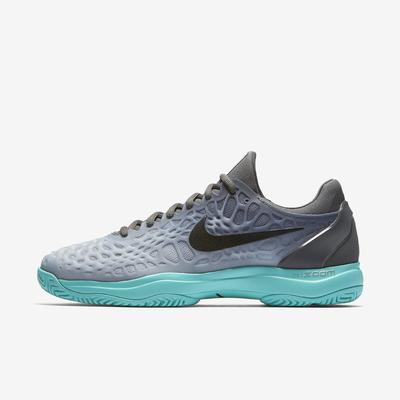 Nike Mens Zoom Cage 3 Tennis Shoes - Wolf Grey/Aurora