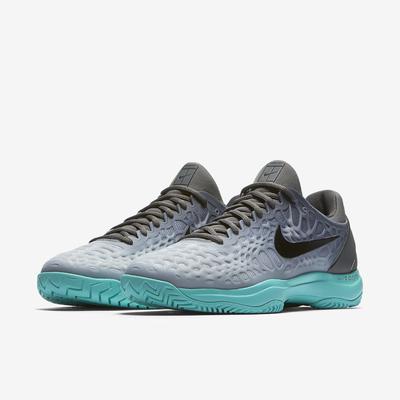 Nike Mens Zoom Cage 3 Tennis Shoes - Wolf Grey/Aurora - main image