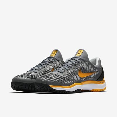 Nike Mens Zoom Cage 3 Tennis Shoes - Cool Grey/Laser Orange - main image