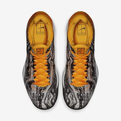 Nike Mens Zoom Cage 3 Rafa Tennis Shoes - Pure Platinum/Laser Orange