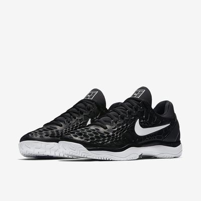 Nike Mens Zoom Cage 3 Tennis Shoes - Black/White - main image