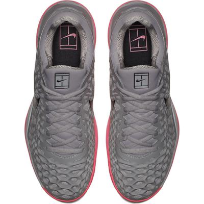 Nike Mens Air Zoom Cage 3 Rafa Tennis Shoes - Grey/Sunset Pulse - main image
