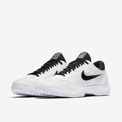 Nike Mens Zoom Cage 3 Tennis Shoes - White/Black - main image