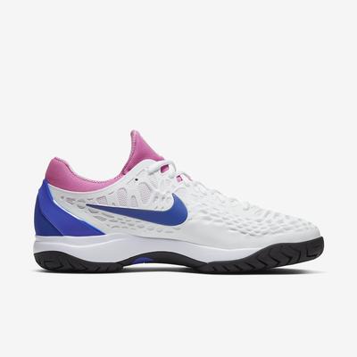 Nike Mens Zoom Cage 3 Tennis Shoes - White/Rose/Blue - main image