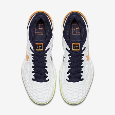 Nike Mens Zoom Cage 3 Tennis Shoes - White/Phantom/Blackened Blue - main image