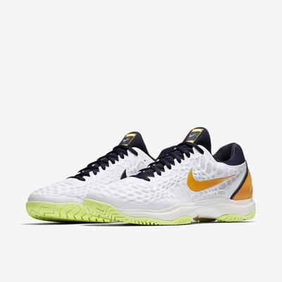 Nike Mens Zoom Cage 3 Tennis Shoes - White/Phantom/Blackened Blue - main image