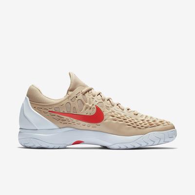 Nike Mens Zoom Cage 3 Tennis Shoes - Bio Beige/Bright Crimson - main image