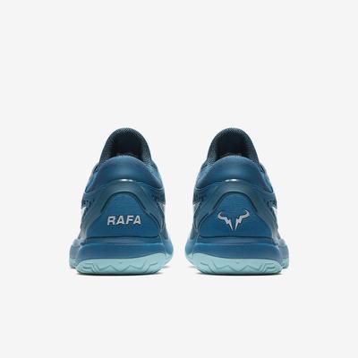 Nike Mens Zoom Cage 3 Rafa Tennis Shoes - Green Abyss/Metallic Silver - main image