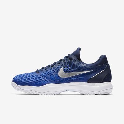 Nike Mens Zoom Cage 3 Tennis Shoes - Midnight Navy/Racer Blue - main image