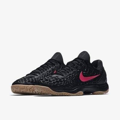 Nike Mens Zoom Cage 3 HC Tennis Shoes - Black/Gum Light Brown/Clear Jade - main image