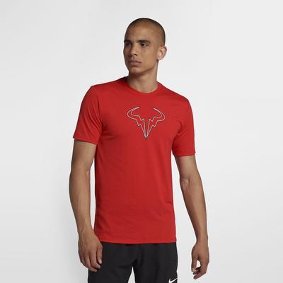 Nike Mens Dry Rafa T-Shirt - Habanero Red/Black - main image