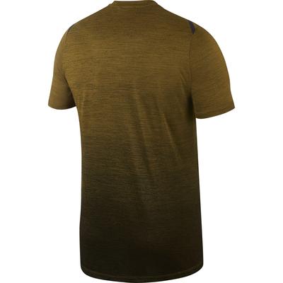 Nike Mens Short Sleeve Training Top - Olive Flak/Black/Hyper Cobalt - main image