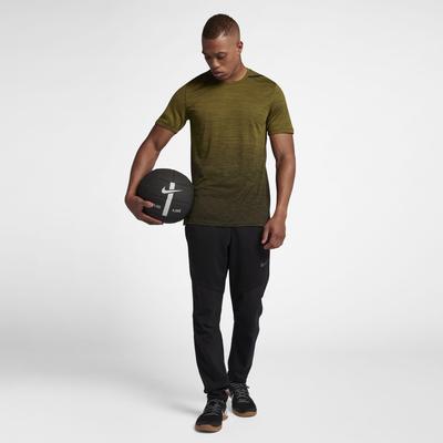 Nike Mens Short Sleeve Training Top - Olive Flak/Black/Hyper Cobalt - main image