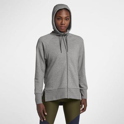 Nike Womens Full-Zip Training Hoodie - Grey