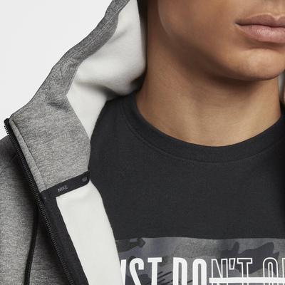 Nike Mens Therma Full Zip Hoodie - Dark Grey/Black