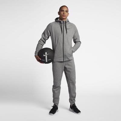 Nike Mens Therma Full Zip Hoodie - Dark Grey/Black - main image