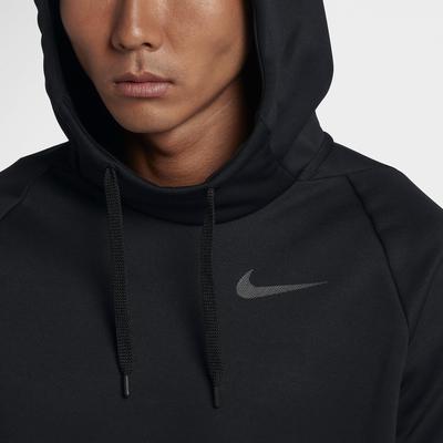 Nike Mens Dry Training Hoodie - Black/Dark Grey - Tennisnuts.com