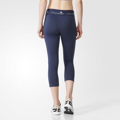 Adidas Womens StellaSport Graphic Tights - Midnight Grey - Tennisnuts.com