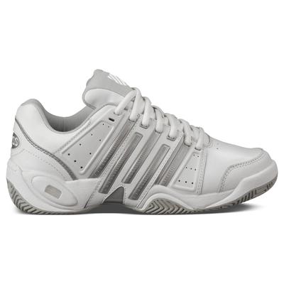 K-Swiss Womens Accomplish II LTR Tennis Shoes - White/Silver