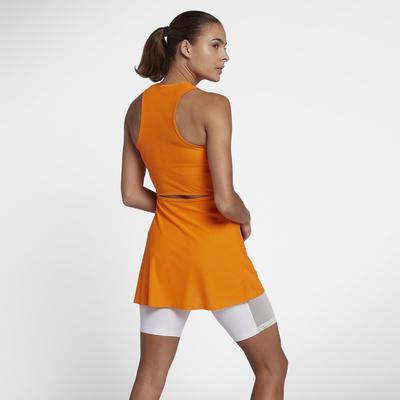 Nike Womens TechKnit Cool Slam Dress - Orange Peel/Blackened Blue