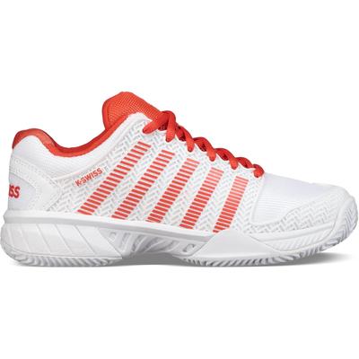 K-Swiss Womens Hypercourt Express HB Tennis Shoes - White/Fiesta - main image