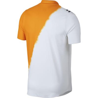 Nike Mens Advantage Tennis Polo - Orange Peel/White - main image