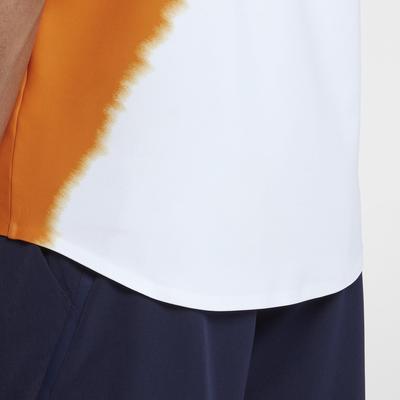 Nike Mens Advantage Tennis Polo - Orange Peel/White - main image