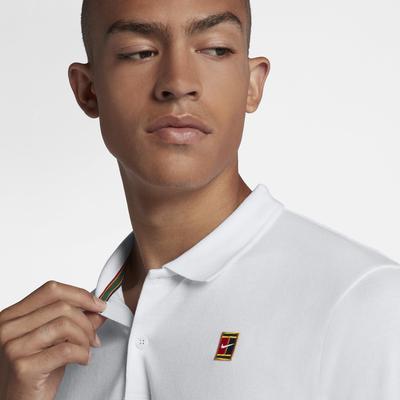 Nike Mens Heritage Tennis Polo - White